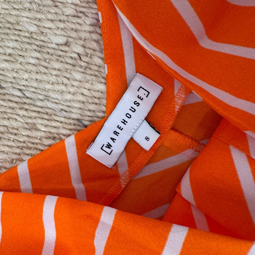 Warehouse Orange Strap Dress - Picture 8 of 14